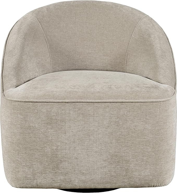 Jofran Lulu Mid-Century Modern Upholstered Casual Swivel Accent Chair, Taupe | Amazon (US)