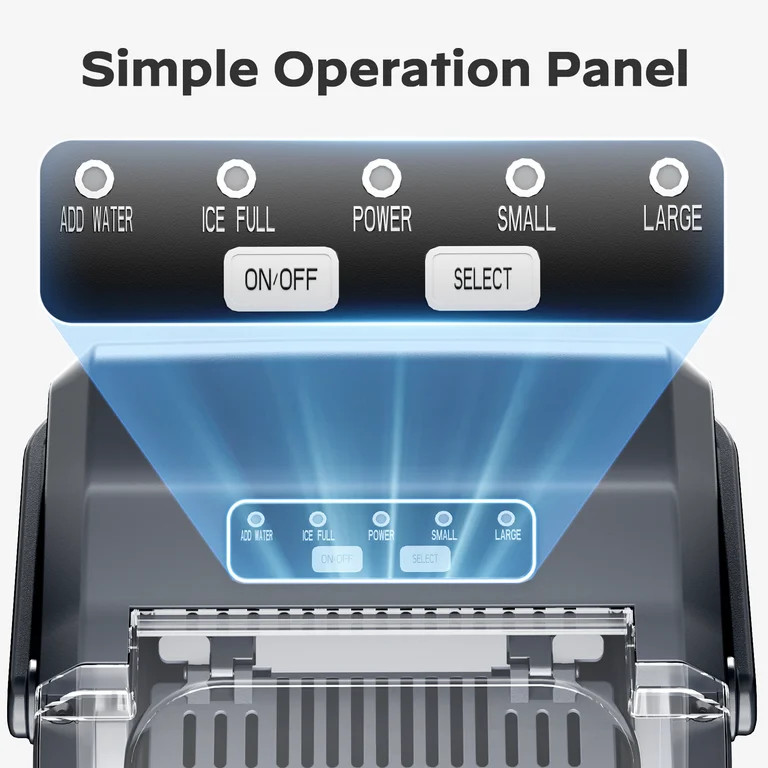 Ice Makers Countertop,Ice Maker Machine 6 Mins 9 Bullet Ice, 26 Lbs/24 Hrs, Nugget Ice Maker with... | Walmart (US)