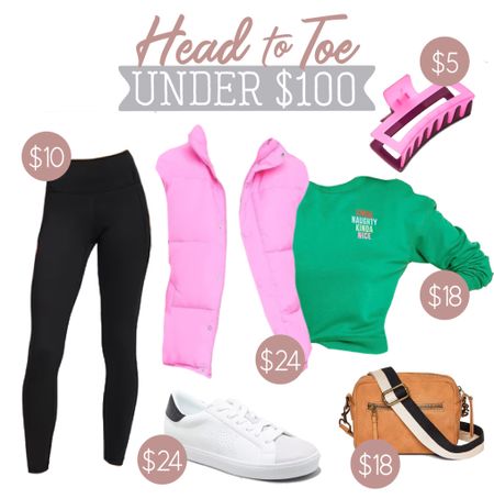 Such a fun colorful Holiday look! Click the target circle offer on the vest, sweatshirt, sneakers, bag and claw clip to drop the prices! 

#LTKfindsunder100 #LTKHoliday #LTKSeasonal