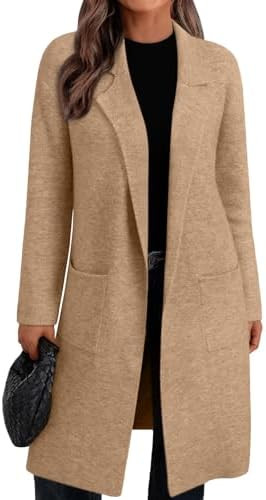 LILLUSORY Long Cardigan Sweaters for Women Chunky Open Front Coatigan Blazer Dressy Casual Coats ... | Amazon (US)