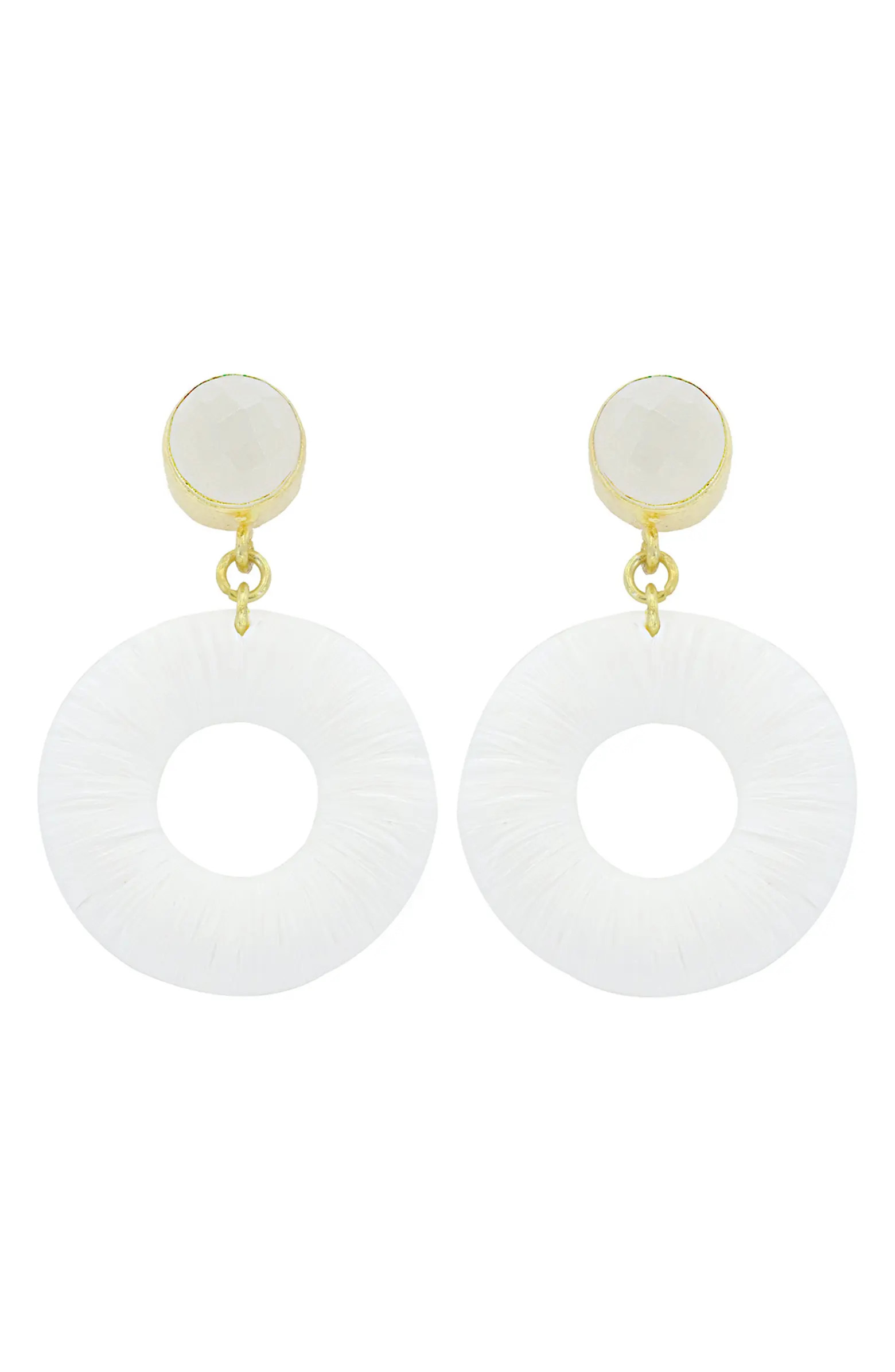 Raffia Open Circle Drop Earrings | Nordstrom