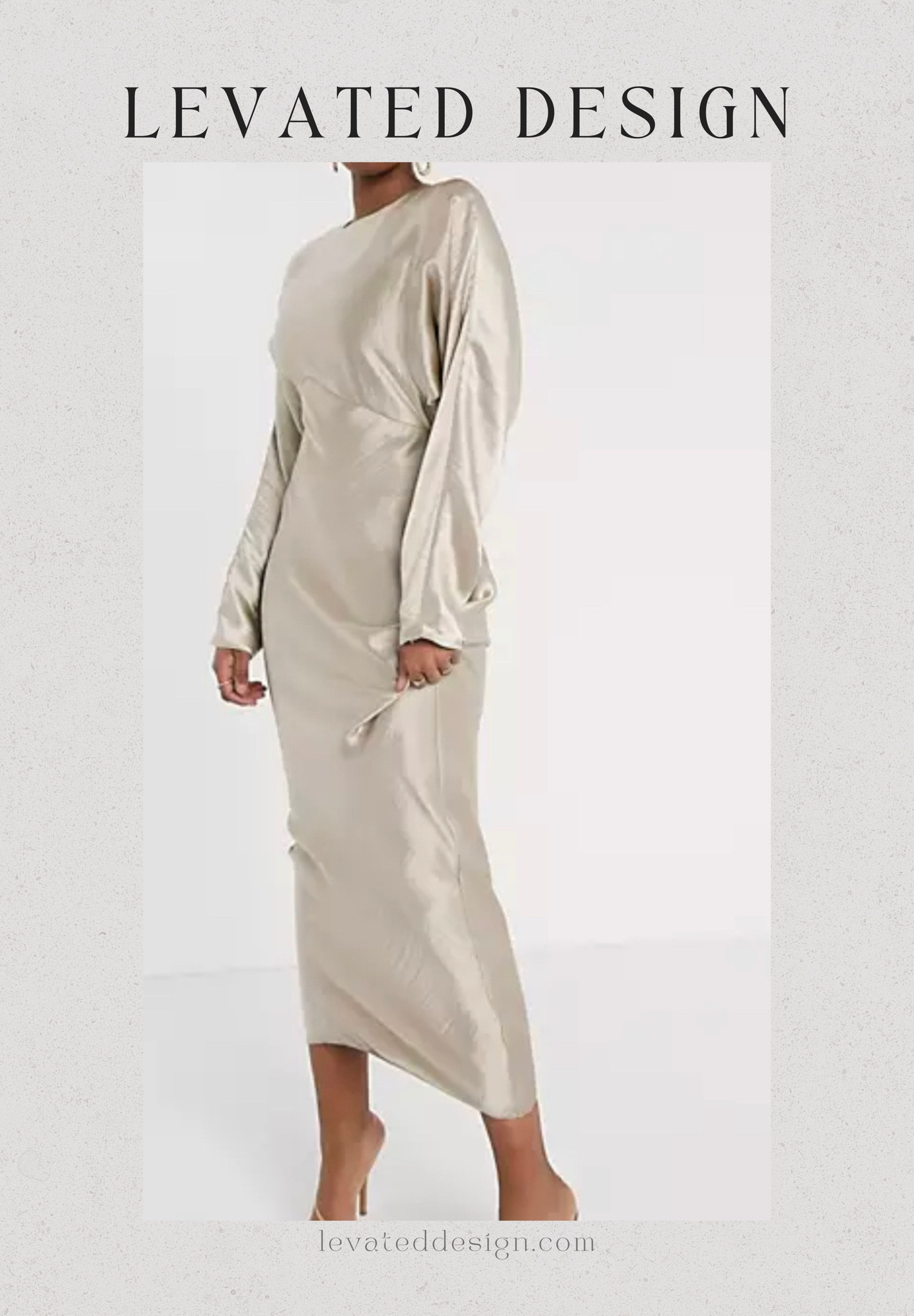 Gorgeous modest satin batwing bias cut maxi dress in oyster #maxidress

#LTKstyletip #LTKSeasonal #LTKfit