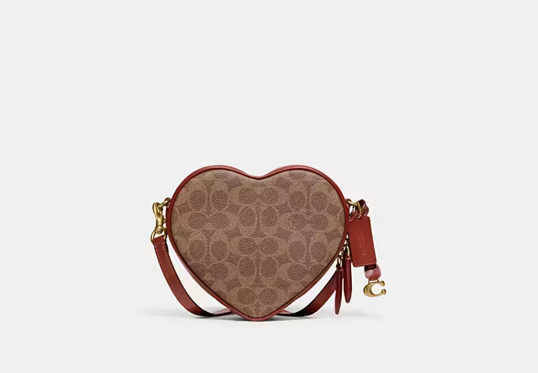 Heart Crossbody In Signature Canvas | Coach (US)
