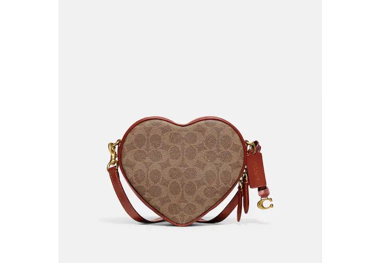 Heart Crossbody In Signature Canvas | Coach (US)