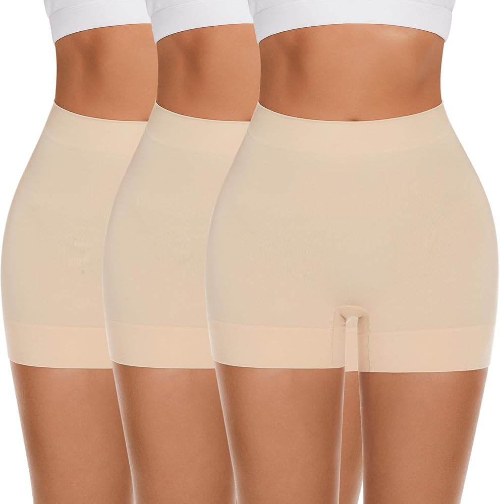FRESBEIT Slip Shorts for Women Under Dress,Boyshorts Panties Anti Chafing Boyshorts Smooth Shapew... | Amazon (US)