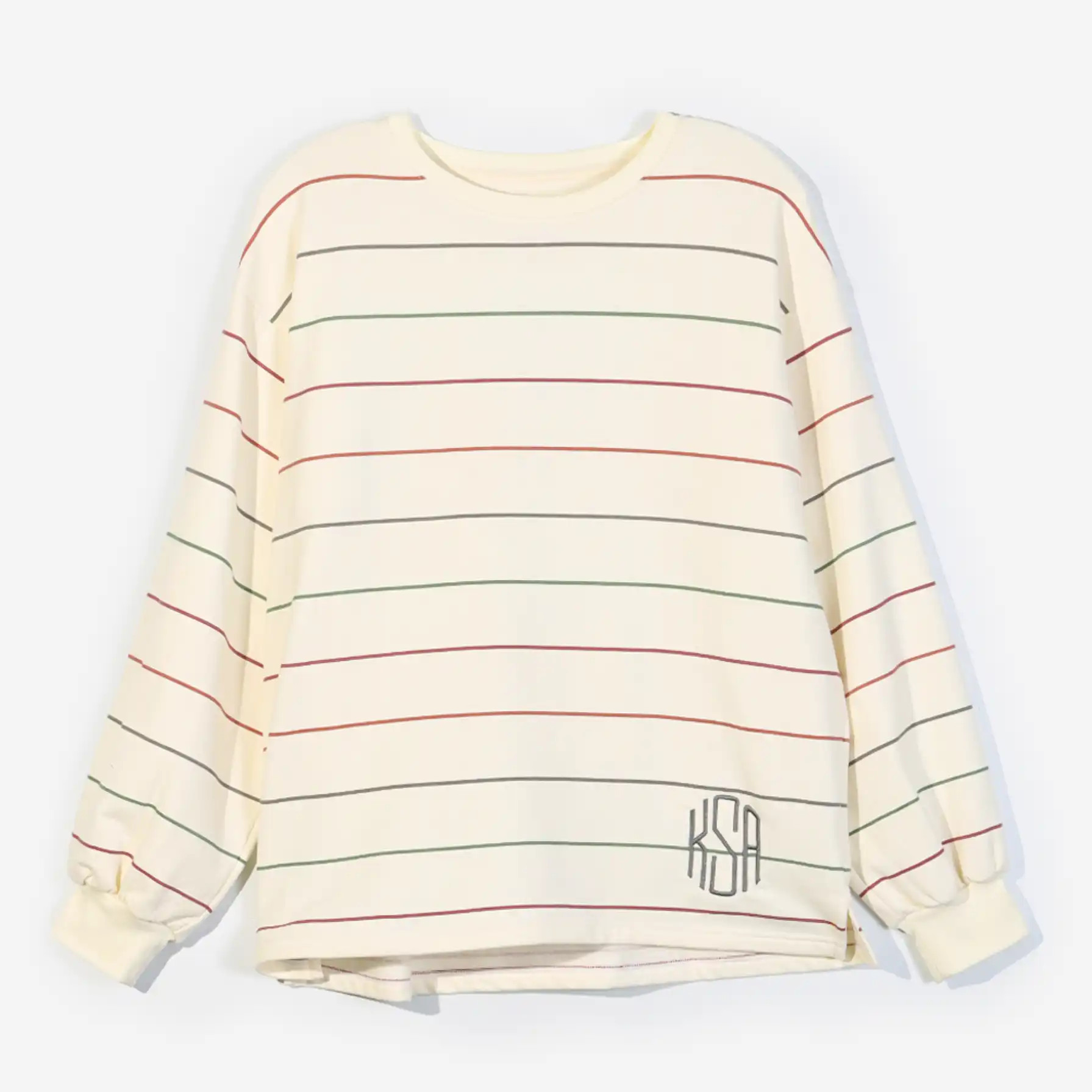 Monogrammed Puff Sleeve Sweatshirt | Marleylilly