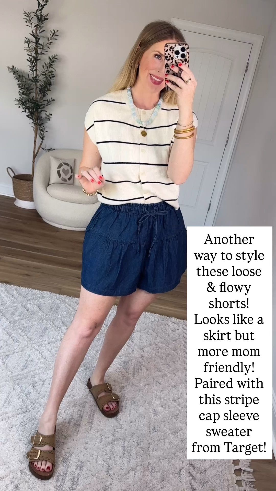 Walmart try on, denim shorts, Target striped sweater

#LTKootd #LTKmomlife