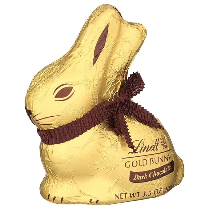 Lindt GOLD BUNNY Dark Chocolate, Hollow Dark Chocolate Candy Bunny, 3.5 oz. | Amazon (US)