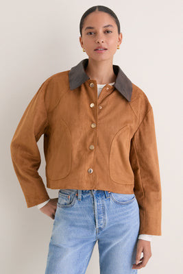 Camel Contrast Collar Jacket | Tuckernuck (US)