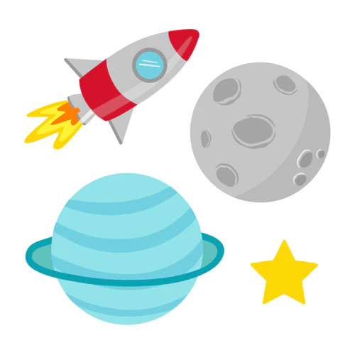 Space Waterproof Stickers | Name Bubbles