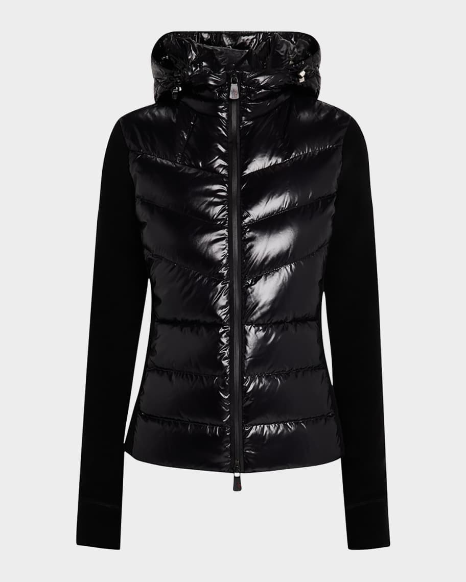 Moncler Grenoble Puffer Polar Fleece Zip-Up Cardigan | Neiman Marcus