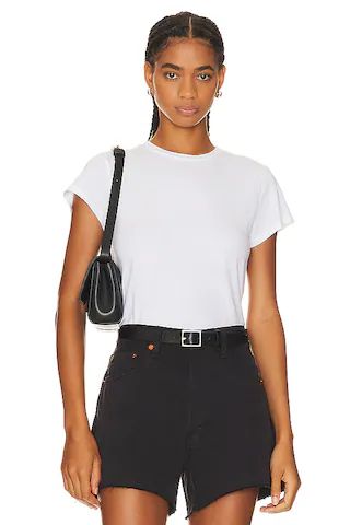 AGOLDE Adine Shrunken Tee in White from Revolve.com | Revolve Clothing (Global)