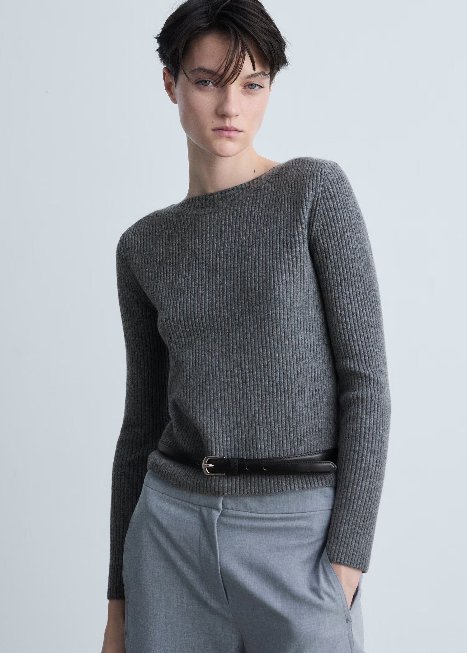 Boat neck ribbed sweater - Women | MANGO USA | Mango (US/MX/AU)