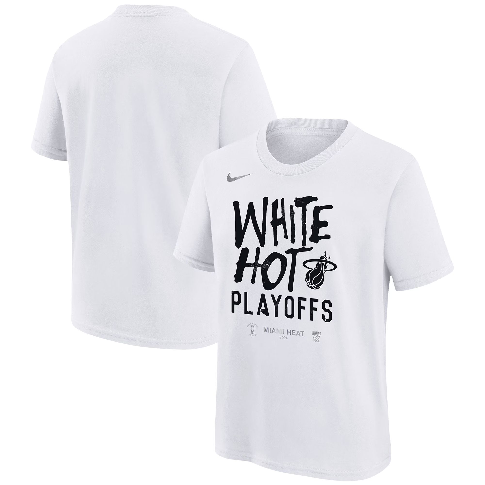 Unisex Miami Heat  Nike White 2024 NBA Playoffs Mantra T-Shirt | NBA store