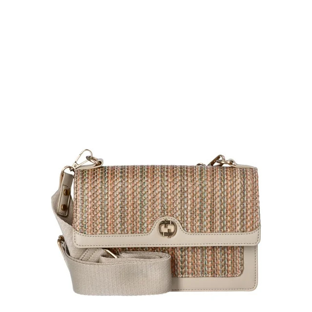 Time and Tru Women's Arlo Crossbody Shoulder Bag, Multi Straw & Earthen Khaki - Walmart.com | Walmart (US)