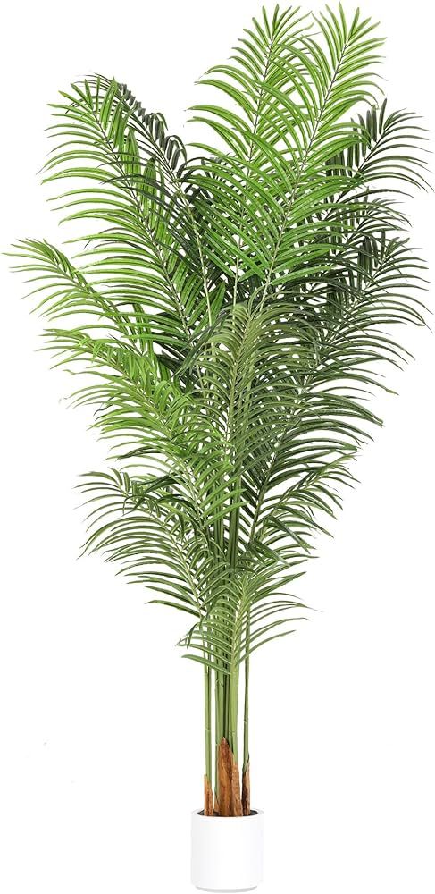 Artificial Palm Tree 7.2Ft Tall Fake Potted Plant Faux Silk Green Floor Decorative Large Artifici... | Amazon (US)