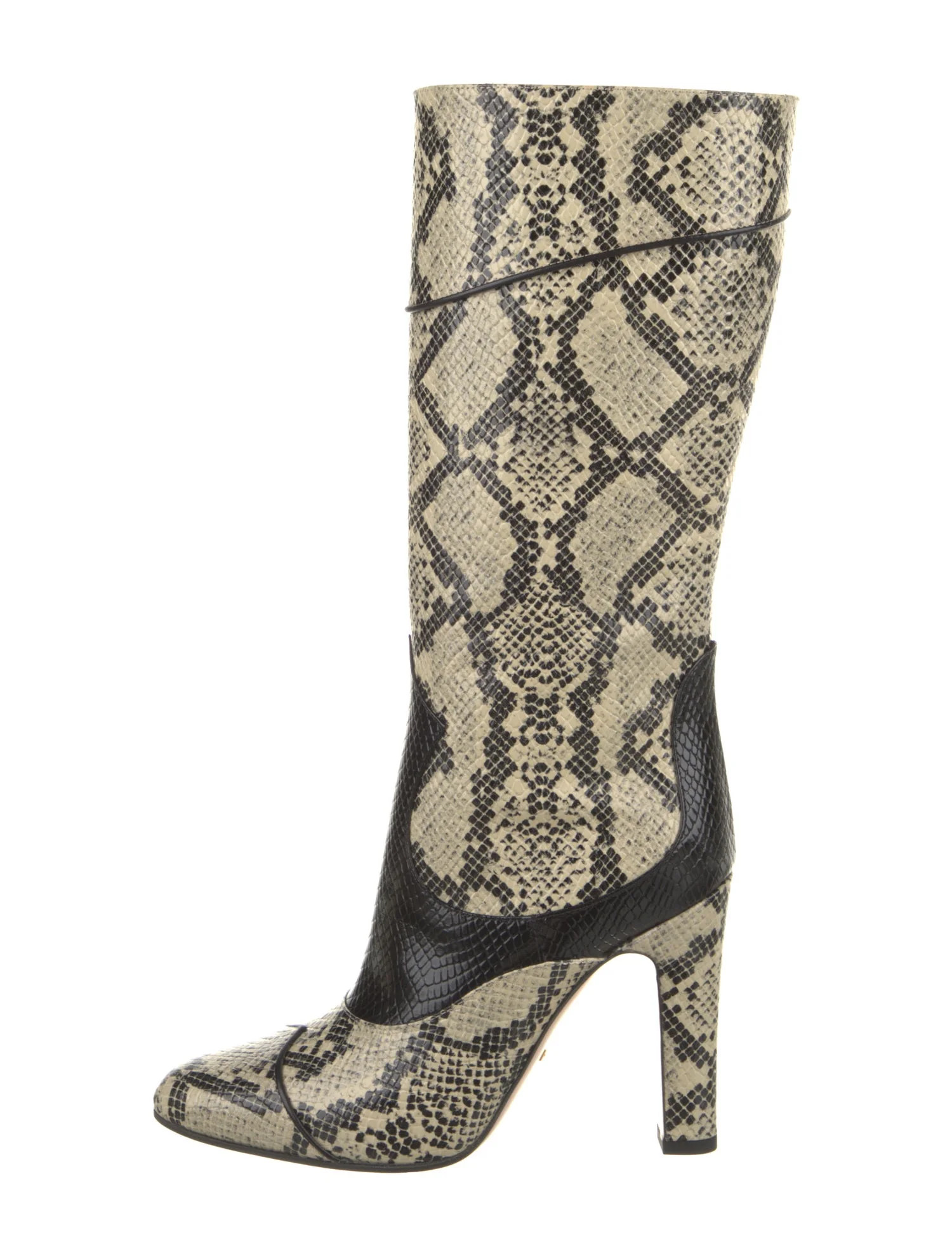 Snakeskin Animal Print Boots | The RealReal