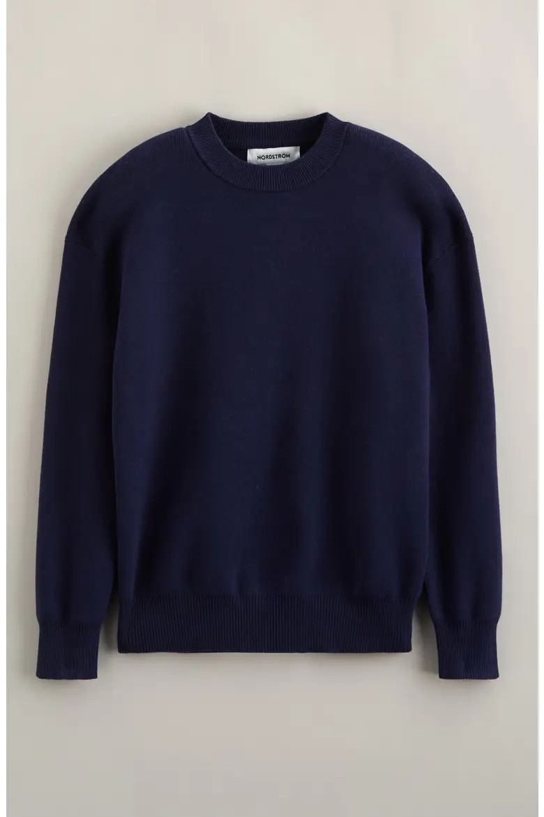 Relaxed Fit Crewneck Cotton Blend Sweater (Men) | Nordstrom | Nordstrom