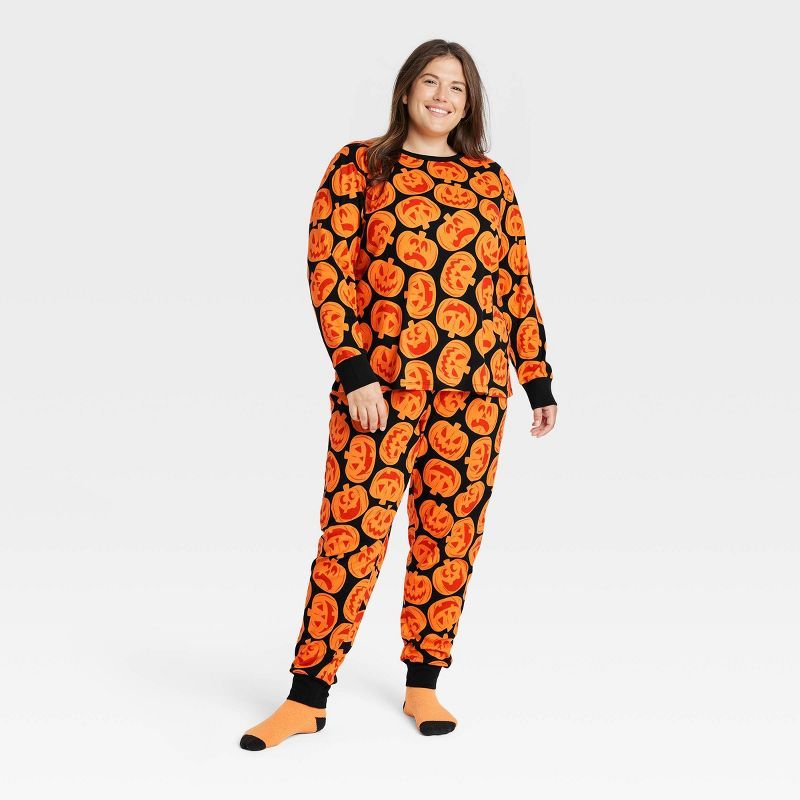 Women's Halloween Pumpkins Matching Family Pajama Set - Hyde & EEK! Boutique™ Orange | Target