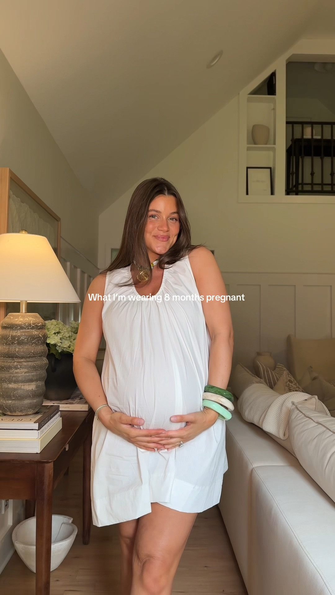 Obsessed with this amazon dress- perfect for pregnancy or not! Bangles are from tjmaxx- similar linked!

#LTKBump