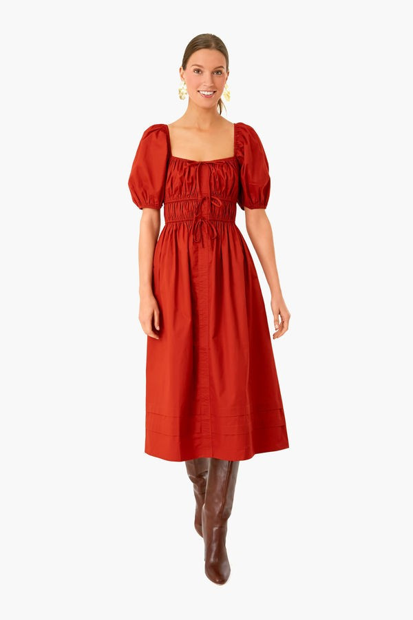 Cognac Sveta Midi Dress | Tuckernuck (US)