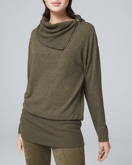 Funnel Neck Knit Tunic | White House Black Market