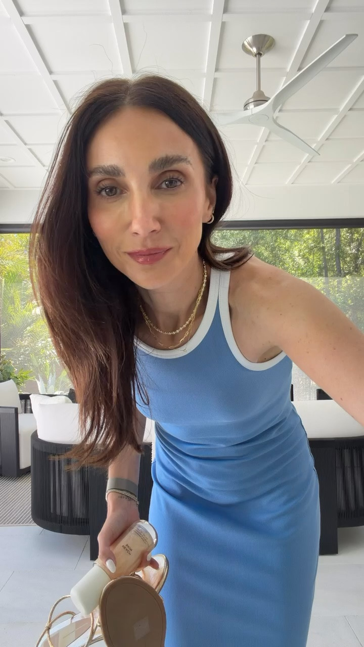 My 3 finds of the day, athleta dress (25% off), cute metallic sandals and  Beach Skin Shimmering Body Oil from Phlur.

summer essentials, summer must haves, vacation must haves, vacation dress, vacation sandals, annabrstyle

#LTKOver40 #LTKSaleAlert