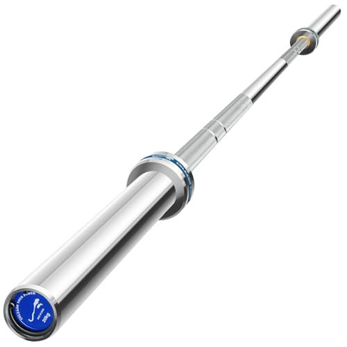 GarveeLife Olympic Barbell, Barbell Bar with 2 in Sleeve, Barbell Weight Bar for Home Gym, Strength Training Bar for Bench Press, Squats, Deadlifts, Snatches, Weight Lifting, Universal Fit, Silver | Amazon (US)