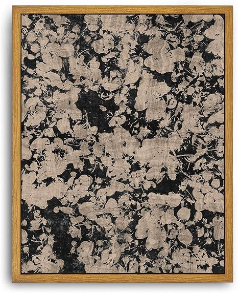 Roslynity Framed Canvas Wall Art Vintage Print Paintings Neutral Abstract Floral Textile Botanica... | Amazon (US)