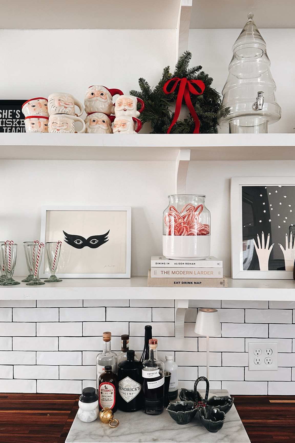 Holiday home decor 🎅🏼 Christmas shelfie full of Santa Mugs

#LTKSeasonal #LTKHoliday #LTKHome