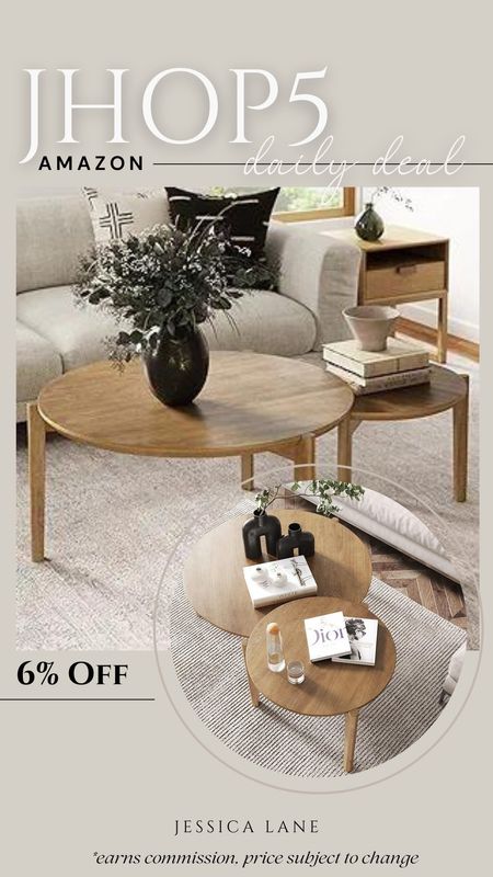 Amazon Daily Deal, save 6% on this gorgeous modern round nesting table set. Nesting tables, coffee table, side table, living room furniture, Amazon home, Amazon furniture, Amazon deal, round coffee table

#LTKsalealert #LTKhome #LTKstyletip