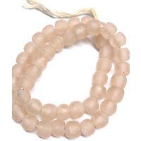 Recycled Glass Beads, Blush Pink, Full Strand 44 Sea Bead, Ghana African Fair Trade, Handmade, Jewel | Etsy (US)