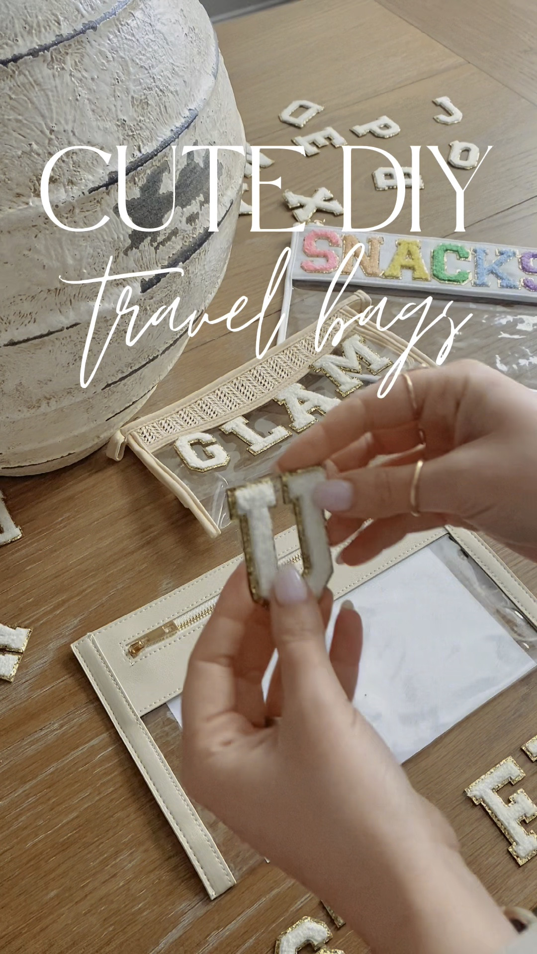 DIY travel toiletry bags! Aren’t they fun? I got the bags and the chenille stick on letters from Amazon. They were so easy to make and super affordable. 
.
#travel #travelbags #toiletrybag #packmybag #amazonfind #amazontravel #amazontravelgear

#LTKFind #LTKtravel #LTKU