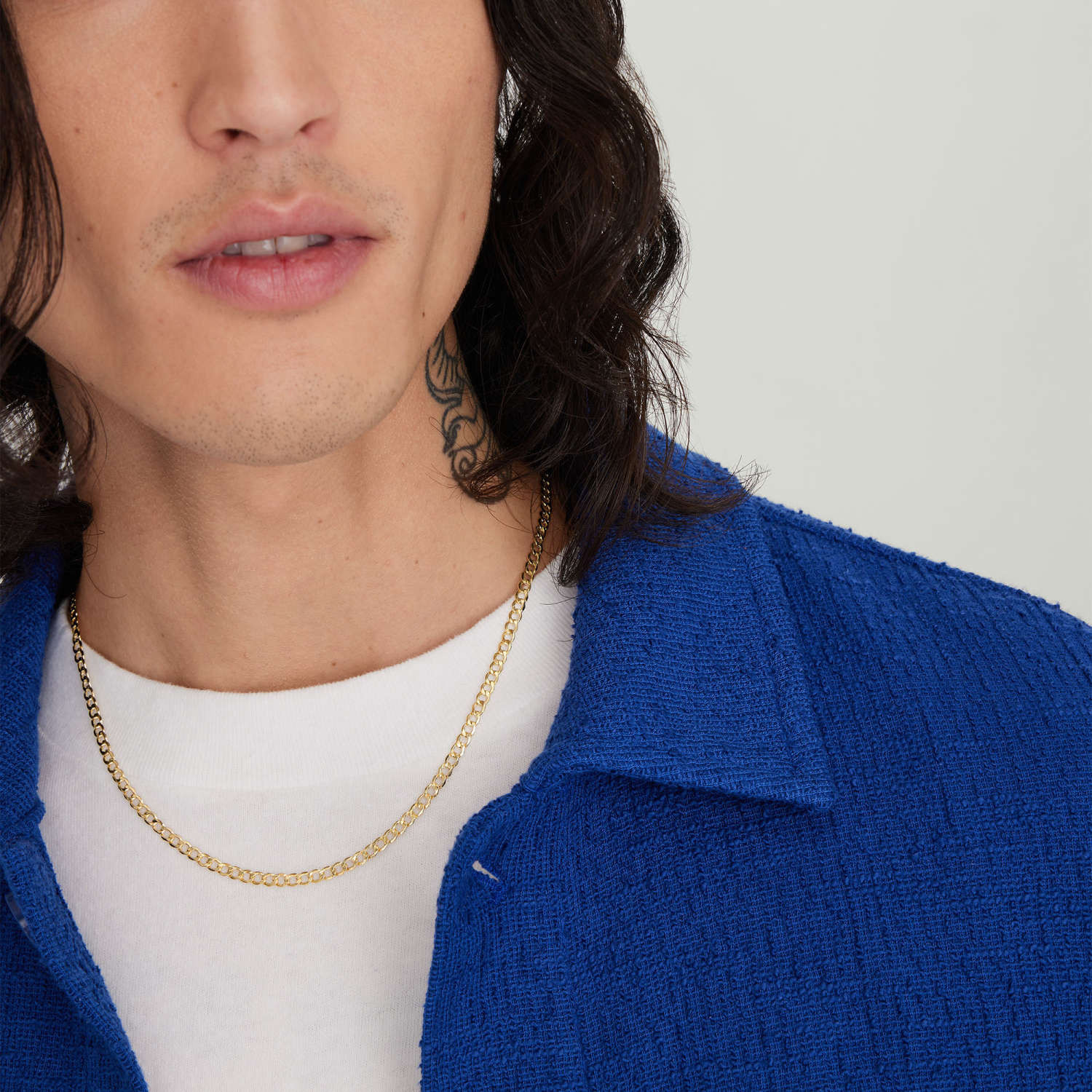 Flat Curb Chain Necklace | Mejuri Fine Crew