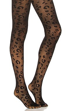 Commando Leopard Sheer Tight in Black from Revolve.com | Revolve Clothing (Global)
