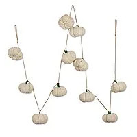 Wool felt ornament garland, 'Chic Pumpkins' | NOVICA