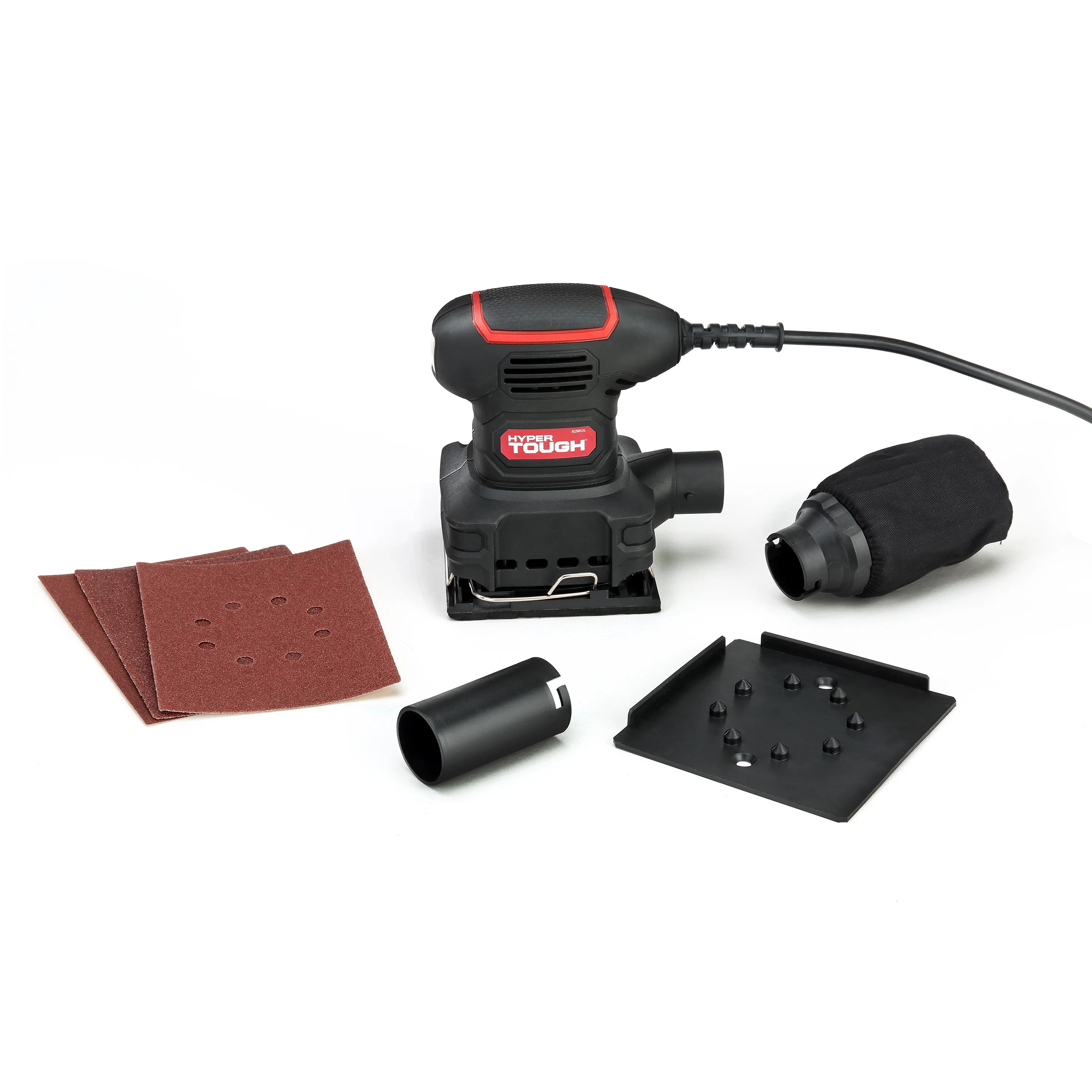 Hyper Tough 2 Amp Corded 1/4 Sheet Palm Sander with Dust Bag, Vacuum Hose Adapter, Punch Plate & ... | Walmart (US)