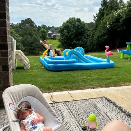 Activity for toddlers outside - summer toys - blow up pool - water table - indoor outdoor slide - two under two - SAHM

#LTKBaby #LTKKids #LTKFamily