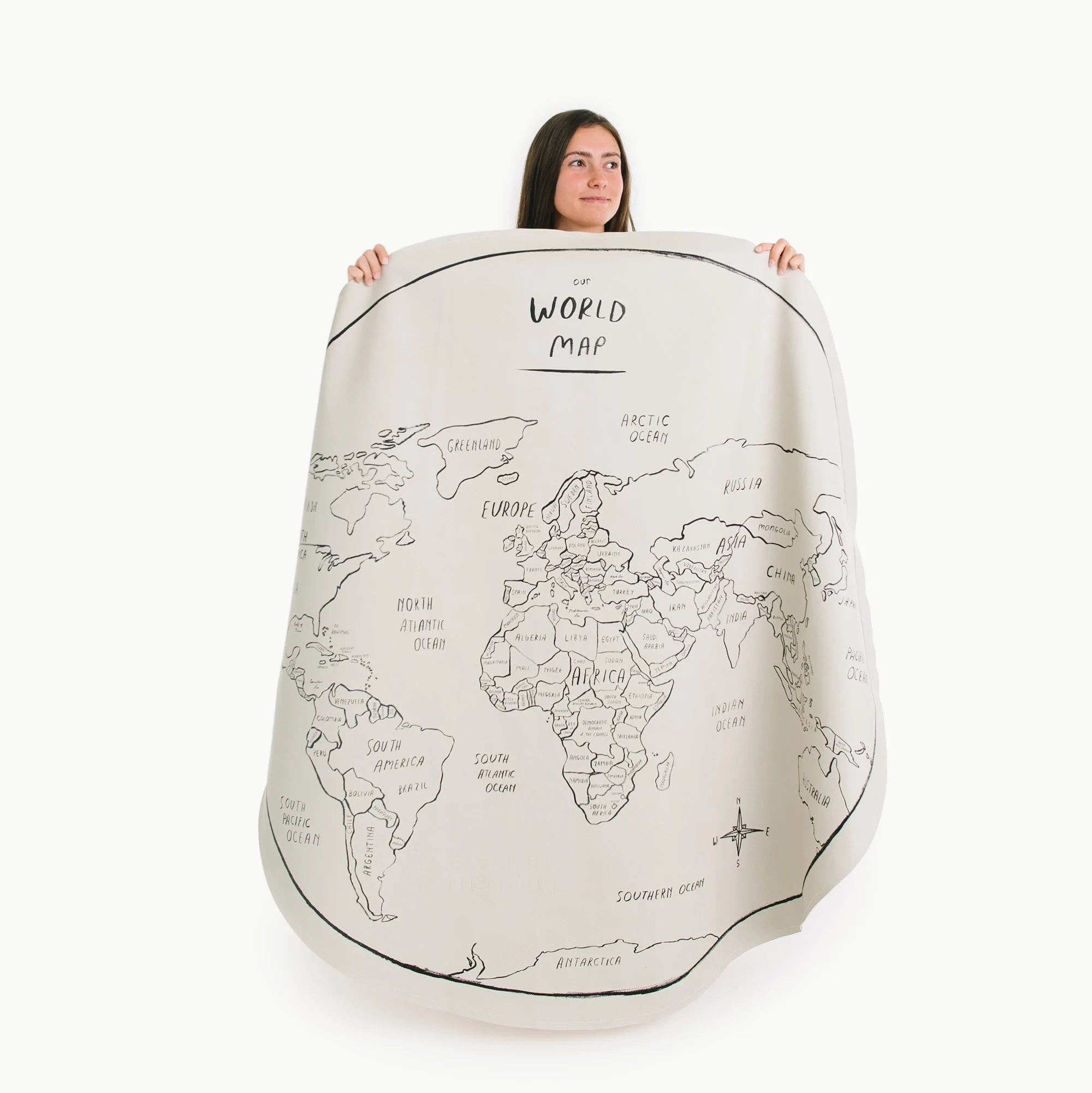 Midi Circle Mat | World Map | Marigold Modern Kids