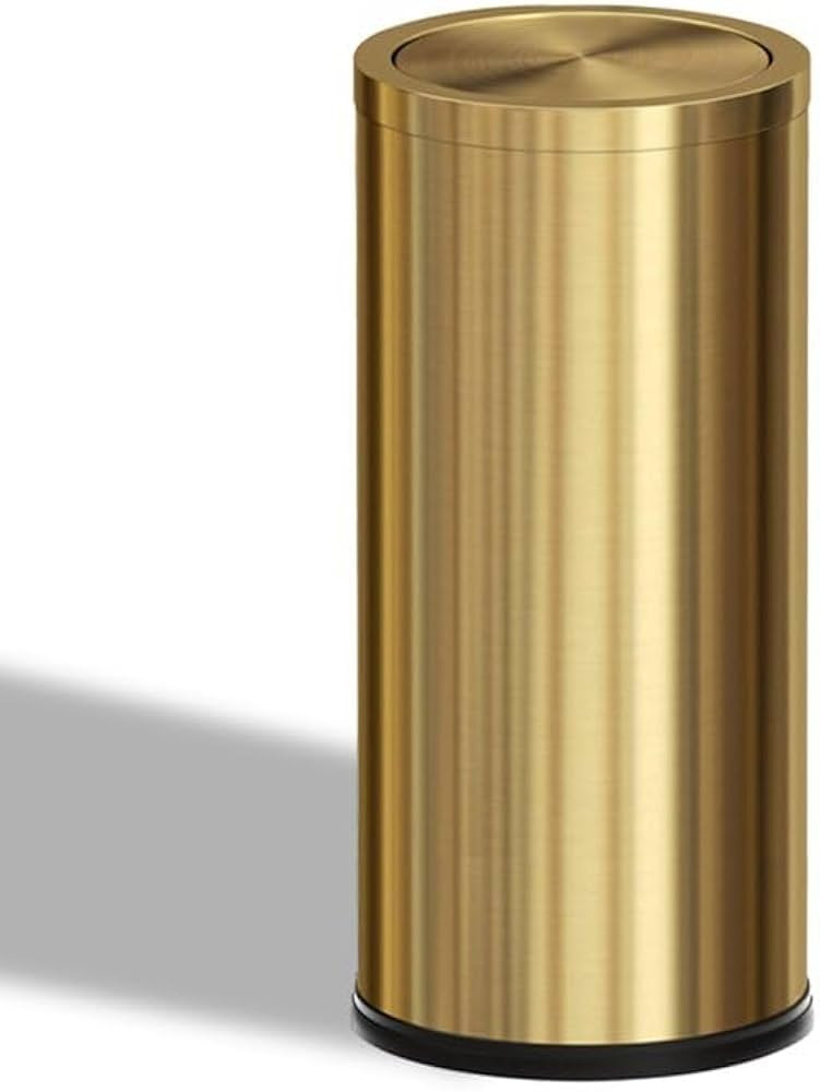 7.92 gallon/30L Kitchen Trash Can with Lid, Tall Slim, Elegant, Gold, Brushed Stainless Steel Gar... | Amazon (US)