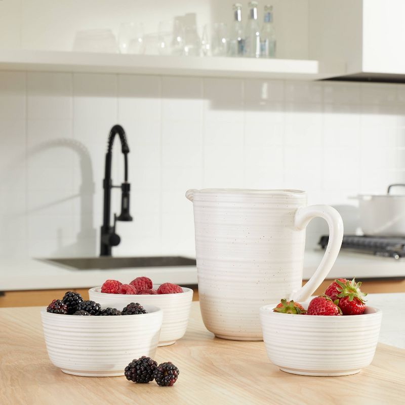 6.7oz 3pk Stoneware Pinch Bowls Cream - Threshold&#8482; designed with Studio McGee | Target