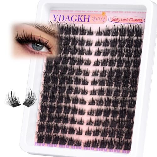Spikes Lash Clusters Natural Eyelash Clusters Wispy Manga Lash Extension Unique Spiky Cluster Eyelash Extensions Anime Individuals Fairy Cluster Lashes 8-18mm 144Pcs DIY at home | Amazon (US)
