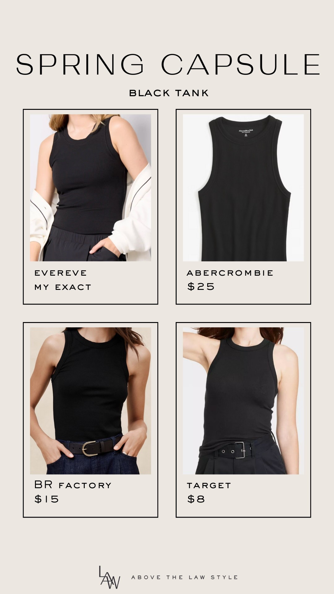 Spring Capsule: Black Tank

#LTKStyleTip #LTKFindsUnder100 #LTKFindsUnder50
