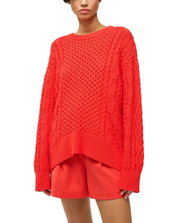STAUD Tracy Cable Knit Sweater Back to results -  Women - Bloomingdale's | Bloomingdale's (US)