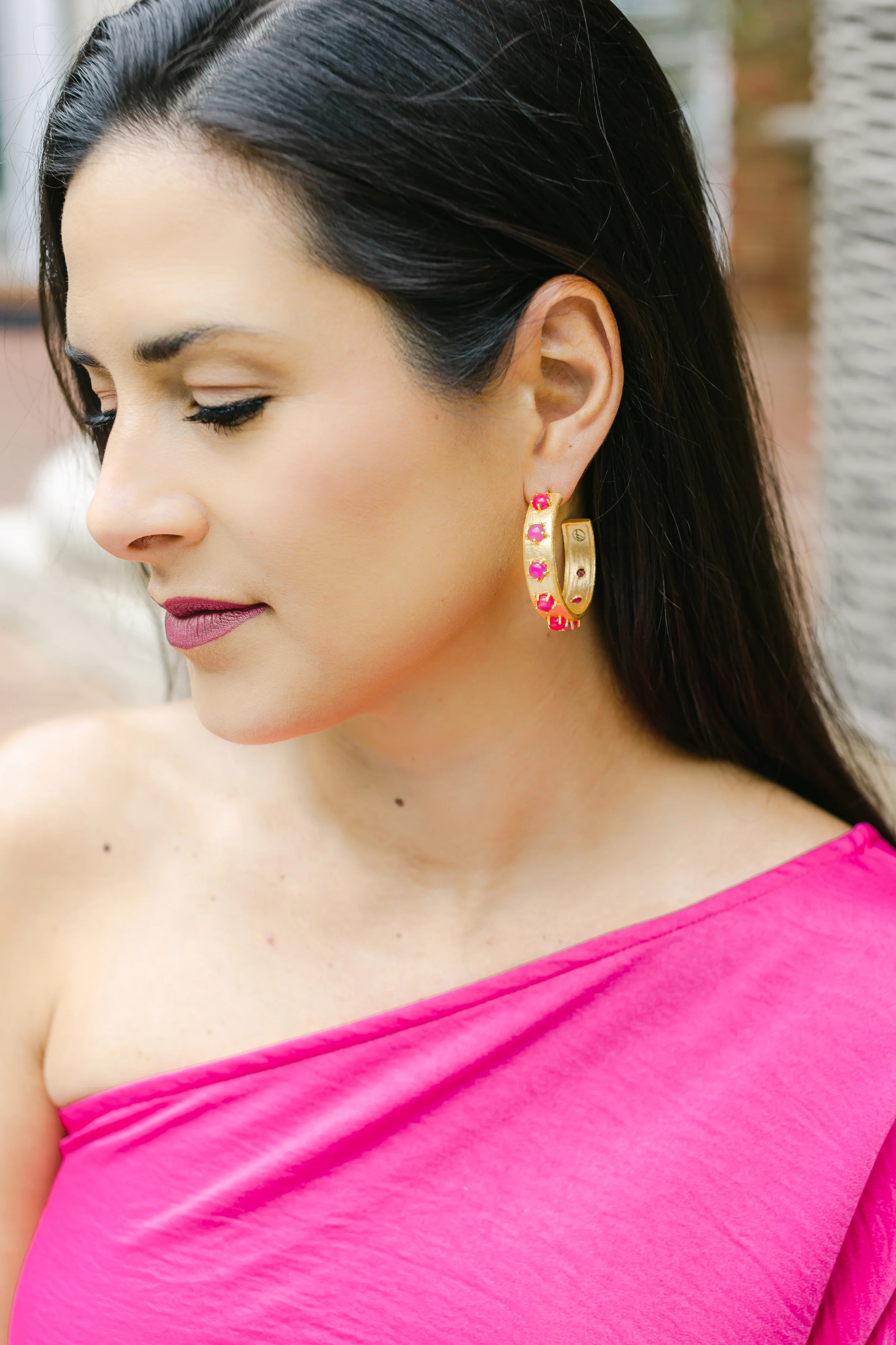 The Juliana Hoop Fuchsia | Mary K Kendig