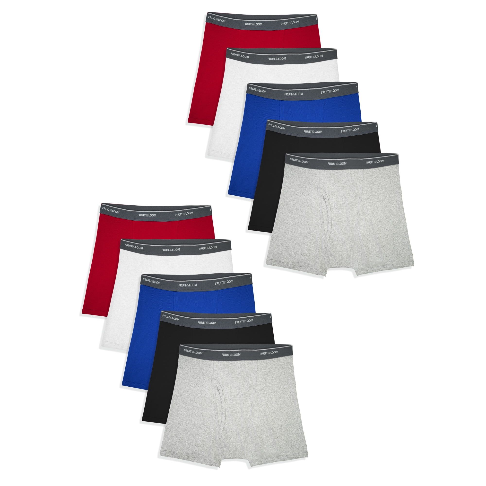 Fruit of the Loom Boys Underwear, 10 Pack Assorted Boxer Brief Underwear Sizes 6/8 - 18/20 | Walmart (US)