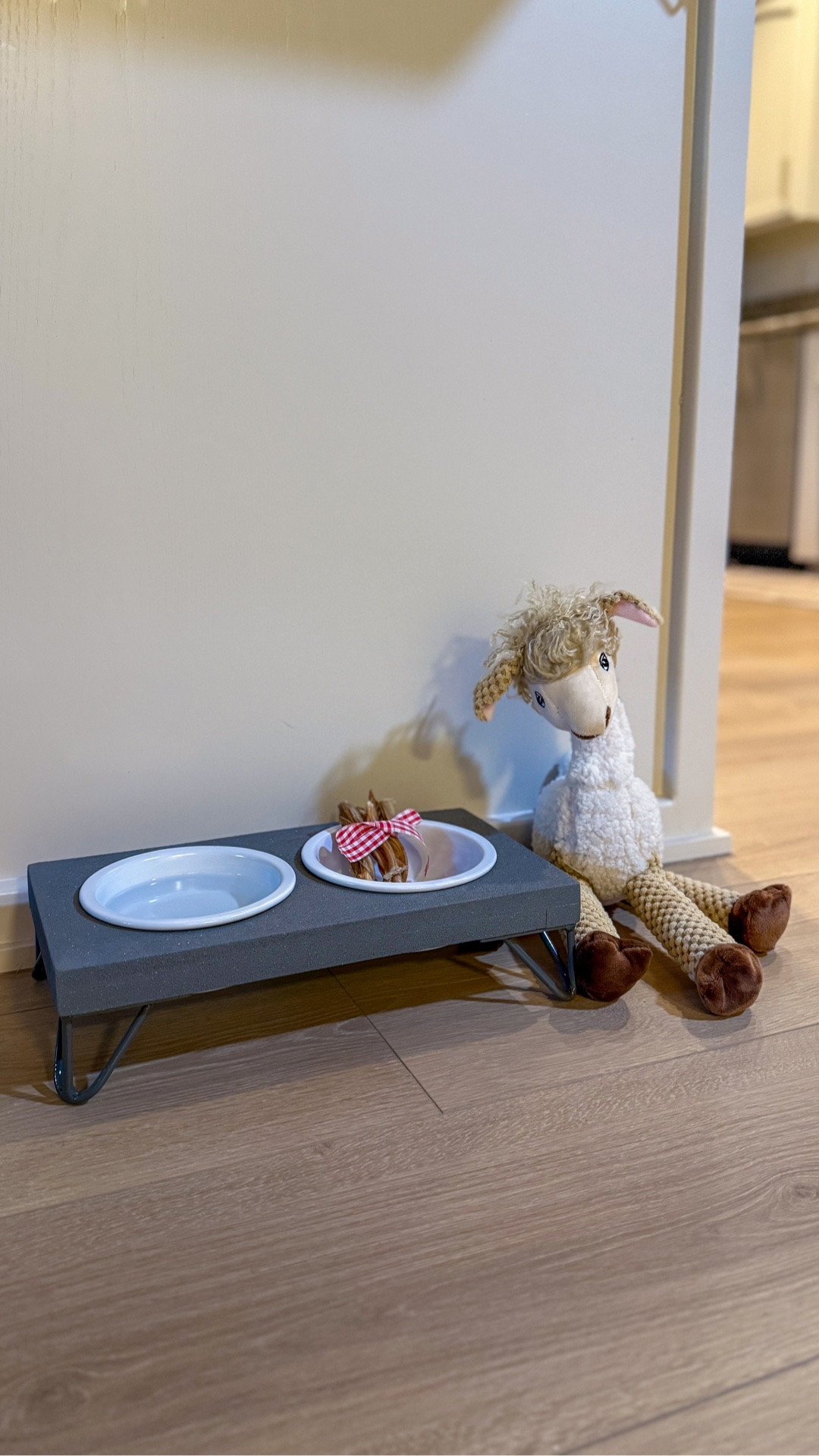 Leave it to us to make sure every member of the family has a place of their own. 🐾 Elevated bowls, favorite treats, and a cozy stuffy for one very loved pup.

#LTKHome