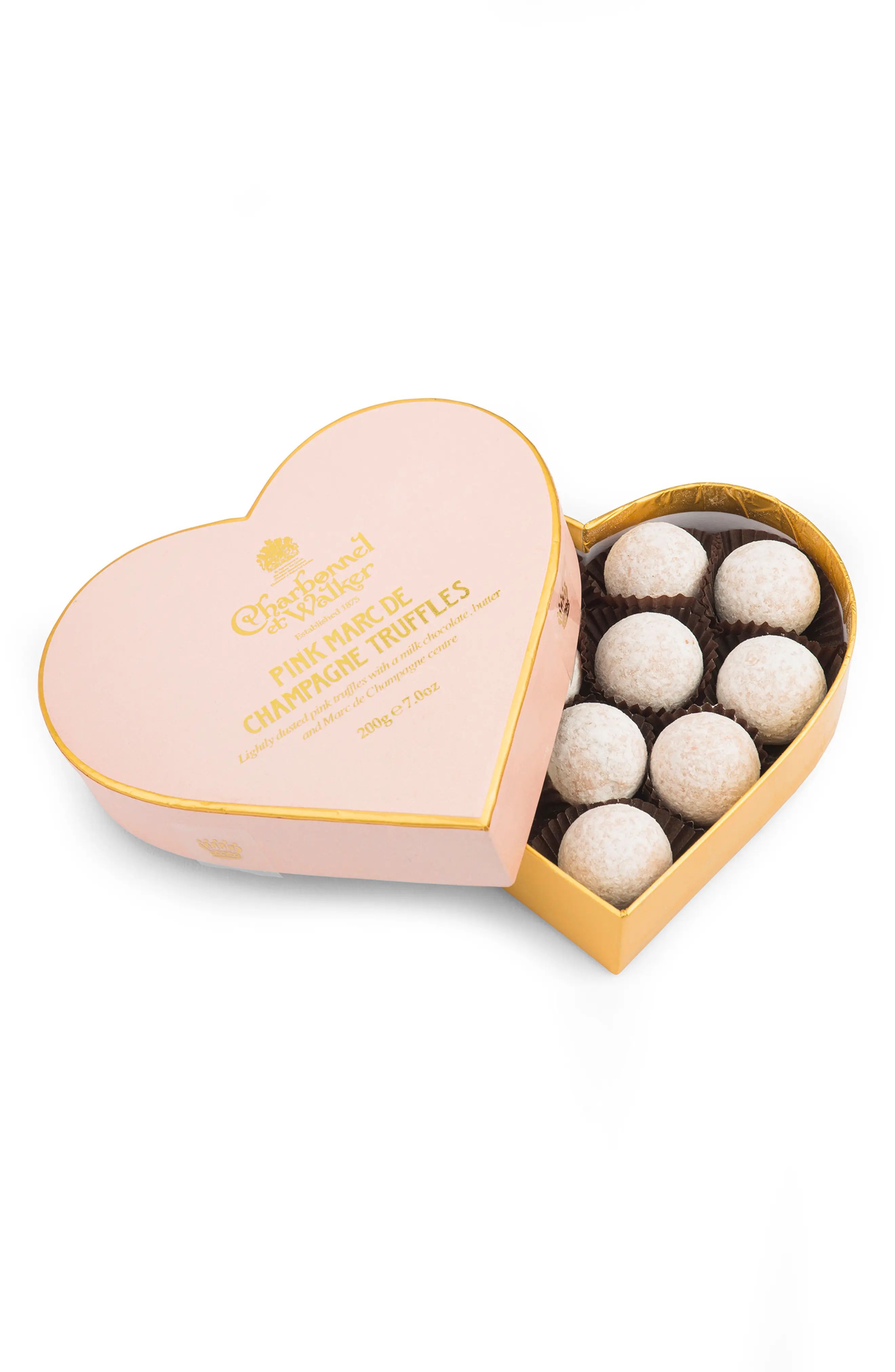 Charbonnel et Walker Chocolate Truffles in Heart Shaped Gift Box | Nordstrom