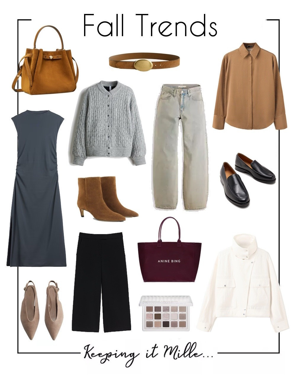 My favorite Fall trends

All suede everything
Funnel neck jacket (cropped trench)
Cognac and butterscotch 
Coulottes
Venetian Loafers (smooth vamp)
Balloon jeans
Taupe and cream
Jersey ruched dress

#LTKSeasonal #LTKSaleAlert #LTKWorkwear