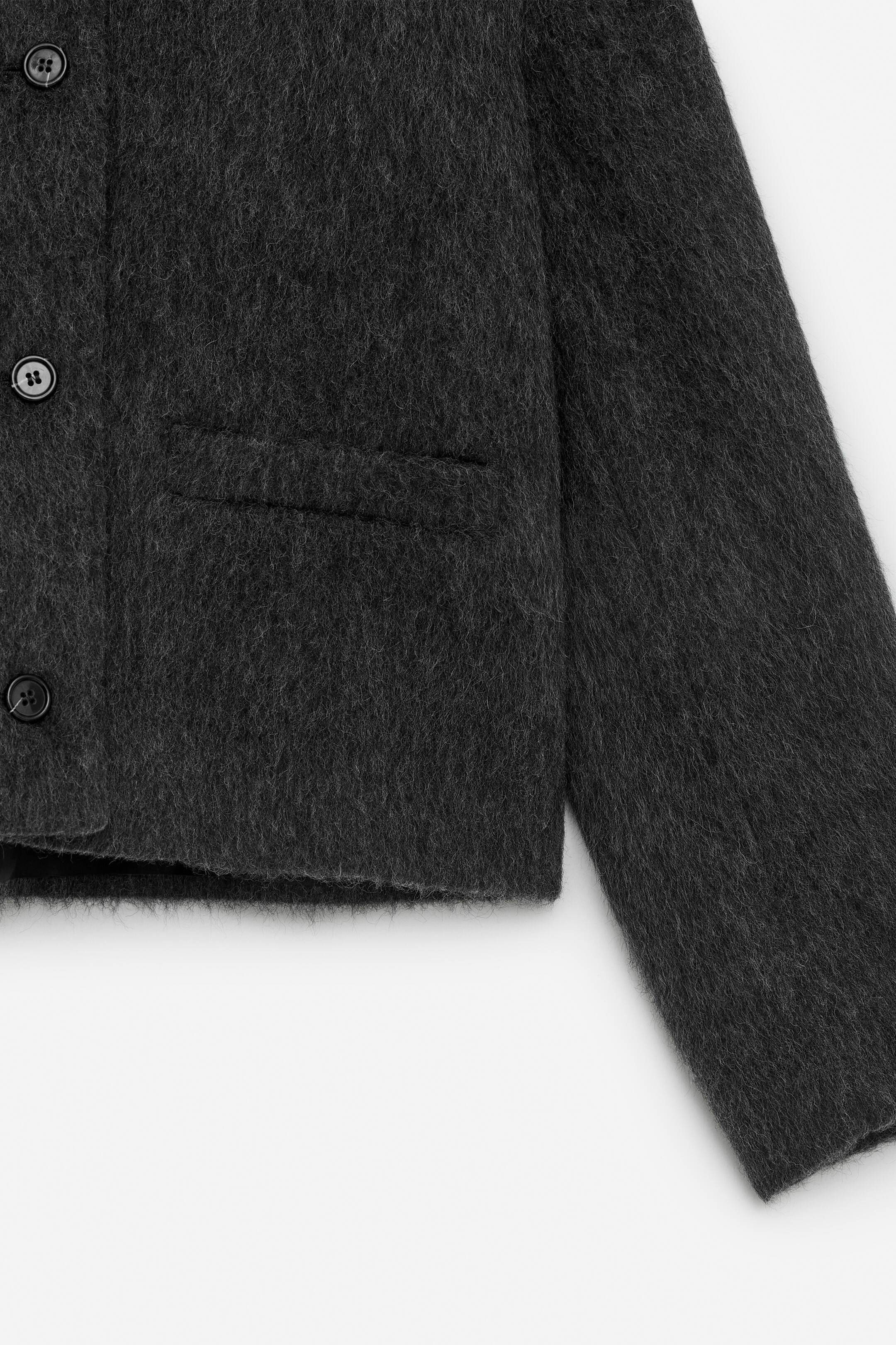 Brushed Wool-Blend Jacket | H&M (UK, MY, IN, SG, PH, TW, HK)